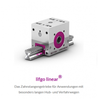 LEANTECHNIK 齒條齒輪箱lifgo?系列，有三種尺寸可供選擇