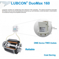 LUBCON DuoMax 160 堅固耐用的雙點潤滑裝置，用于電機的長期潤滑